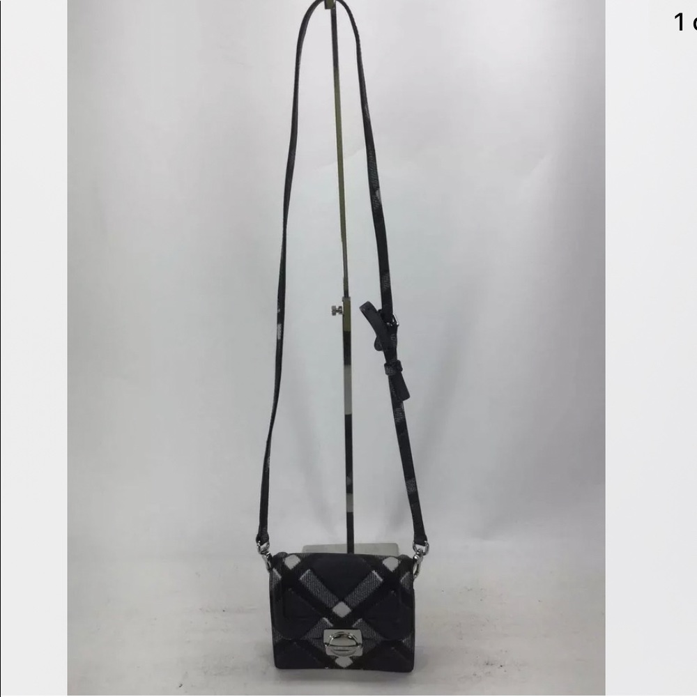 Marc Jacobs blue & gray plaid crossbody purse - Picture 7 of 8